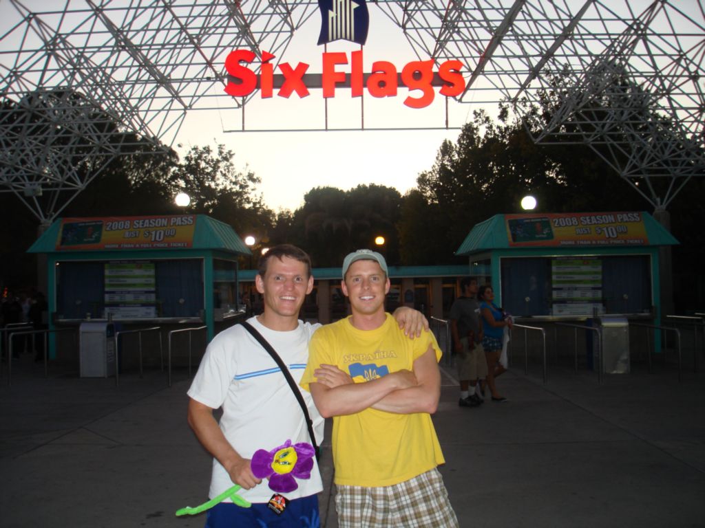 We are at Six Flags place in Los Angeles1